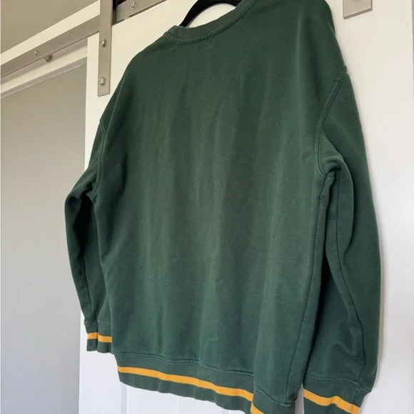 Old Navy Green Crewneck Sweatshirt with Yellow Smiley Face Women's Oversized XL - Picture 2 of 6